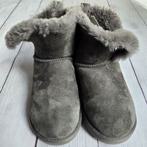Eddie Bauer Gray Shearling Boots - Sz 7